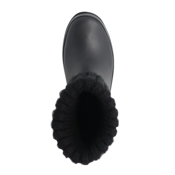 SPLENDID Women's Black Dara Padded Knit Detail Mixed Media Rain Boot - Picture 3 of 4